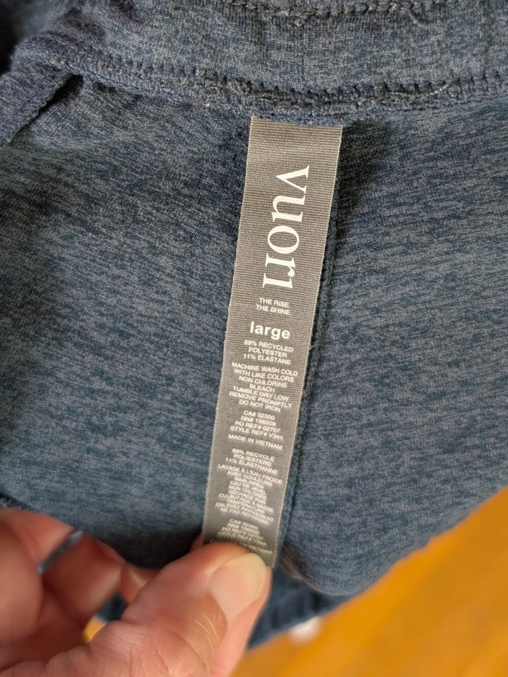 Vuori Men's Ponto Performance Short 7" Indigo Heather - Picture 5 of 11
